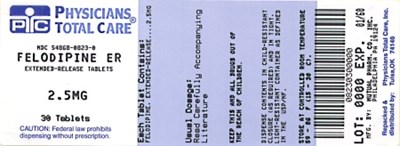 Principal Display Panel (2.5 mg Label)